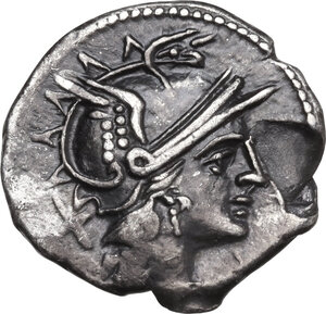 obverse: Feather series. AR Denarius, uncertain Spanish mint, 202 BC