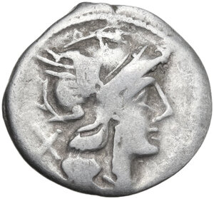 obverse: MA series.  Denarius, uncertain Spanish mint (Tarraco?), 205 BC
