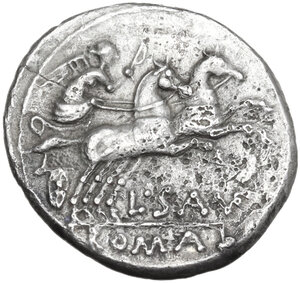 reverse: L. Saufeius. Denarius, 152 BC