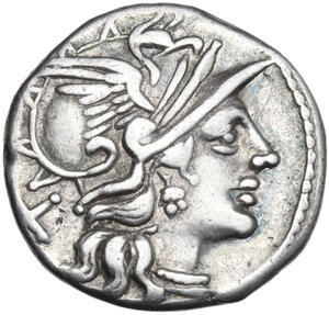 obverse: Pub. Sulla. Denarius, 151 BC