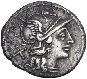 obverse: Spurius Afranius.. AR Denarius, 150 BC