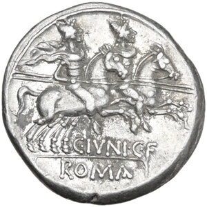 reverse: C. Junius C.f. . Denarius, 149 BC
