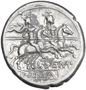 reverse: L. Sempronius Pitio. Denarius, 148 BC