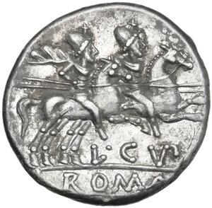 reverse: L. Cupiennius. Denarius, 147 BC