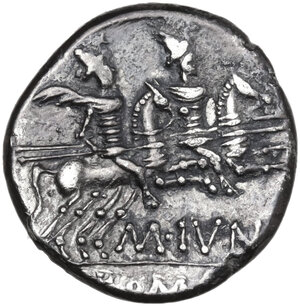 reverse: M. Junius Silanus.. Denarius, 145 BC