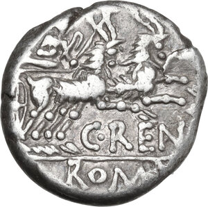 reverse: C. Renius. Denarius, 138 BC
