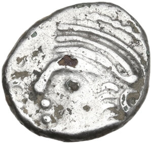 obverse: Central Gaul, Sequani. Fourrée Quinarius. Togirix, c. mid 1st century BC