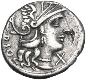 obverse: Cn. Lucretius Trio. Denarius, 136 BC