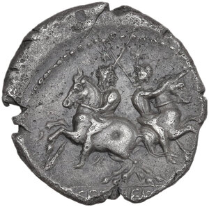reverse: C. Servilius M.f.. Denarius, 136 BC