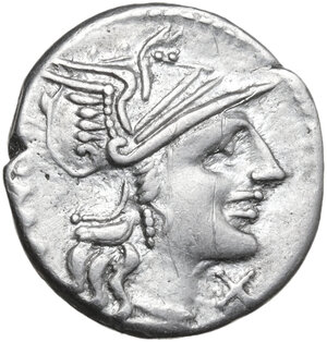 obverse: C. Minucius Augurinus. Denarius, 135 BC