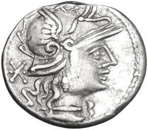 obverse: L. Minucius. Denarius, 133 BC