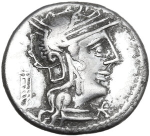 obverse: M. Opimius . Denarius, 131 BC
