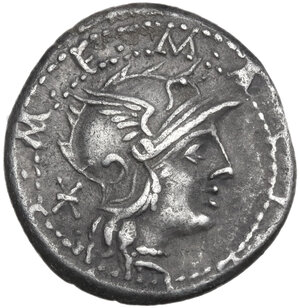 obverse: M. Acilius M.f.. AR Denarius, 130 BC