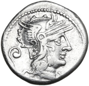 obverse: C. Servilius Vatia. Denarius, 127 BC