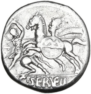reverse: C. Servilius Vatia. Denarius, 127 BC