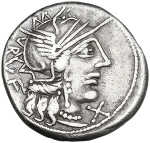 obverse: Q. Minucius Rufus. Denarius, 122 BC
