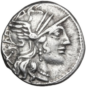 obverse: C. Plutius. Denarius, 121 BC