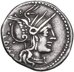 obverse: M. Tullius. Denarius, 120 BC