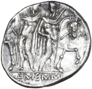 reverse: L. Memmius. Denarius, 109 or 108 BC