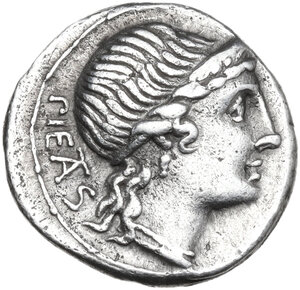 obverse: M. Herennius. Denarius, 108 or 107 BC