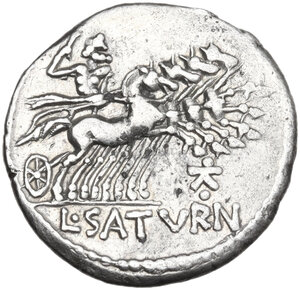 reverse: L. Appuleius Saturninus. Denarius, 104 BC