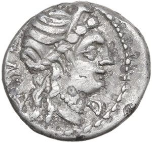 obverse: C. Allius Bala. Denarius, 92 BC