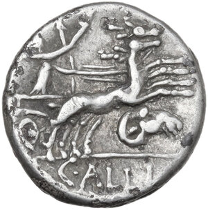 reverse: C. Allius Bala. Denarius, 92 BC