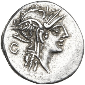 obverse: D. Iunius Silanus L.f. . AR Denarius, 91 BC