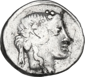 obverse: Q. Titius. AR Denarius, 90 BC