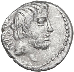 obverse: L. Titurius L.f. Sabinus. Denarius, 89 BC