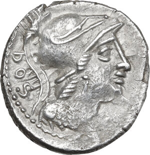 obverse: L. Rubrius Dossenus. Denarius, 87 BC