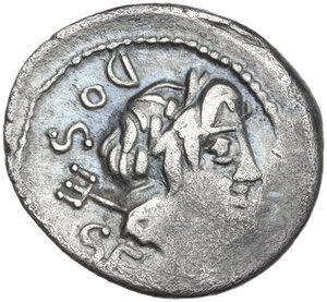 obverse: L. Rubrius Dossenus. Quinarius, 87 BC