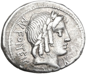 obverse: Mn. Fonteius C.f.. Denarius, 85 BC
