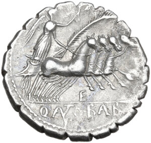 reverse: Q. Antonius Balbus. Denarius serratus, 83-82 BC