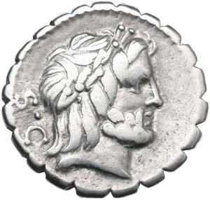 obverse: Q. Antonius Balbus. AR Denarius serratus, Rome mint, 83-82 BC