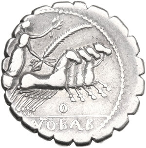 reverse: Q. Antonius Balbus. AR Denarius serratus, Rome mint, 83-82 BC