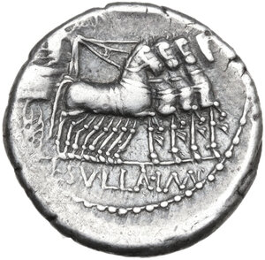 reverse: L. Manlius Torquatus. Denarius, mint moving with Sulla, 82 BC