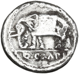 reverse: Q. Caecilius Metellus Pius. Denarius, North Italy, 81 BC