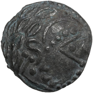 obverse: Celtic, Carpathian Region.  The Costobocii(?). BI Tetradrachm.  Schnabelpferd type, 2nd century BC