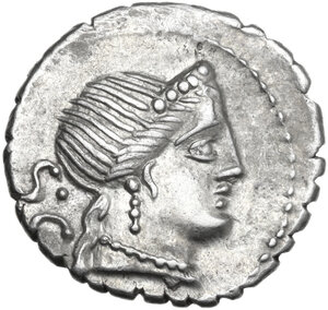 obverse: C. Naevius Balbus. Denarius serratus, 79 BC