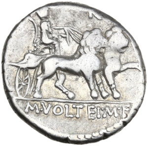 reverse: M. Volteius. Denarius, Rome mint, 78 BC