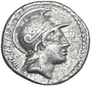 obverse: P. Satrienus. Denarius, 77 BC
