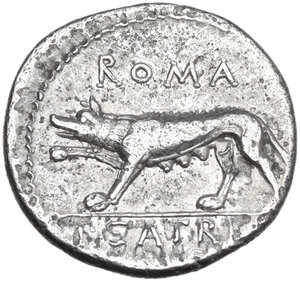 reverse: P. Satrienus. Denarius, 77 BC