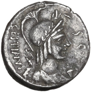obverse: M. Plaetorius M. f. Cestianus. Denarius, 67 BC
