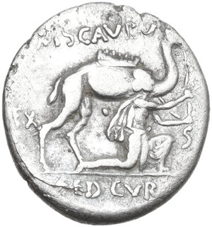 obverse: M. Aemilius Scaurus with Pub. Plautius Hypsaeus. Denarius, 58 BC
