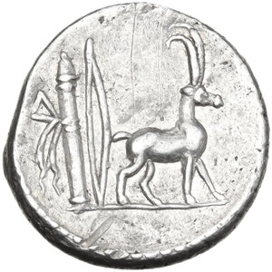 reverse: Cn. Plancius. Denarius, 55 BC