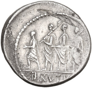 reverse: M. Iunius Brutus. AR Denarius, 54 BC