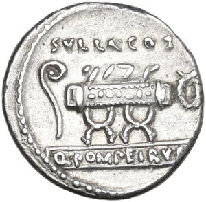 reverse: Q. Pompeius Rufus. Denarius, 54 BC