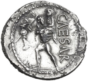 reverse: Julius Caesar. Denarius, Africa, 47-46 BC