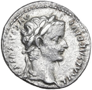 obverse: Tiberius (14-37).. AR Denarius, Lugdunum mint